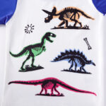 Dinosaur Kids Pajama Set – Long Sleeve Shirt and Pants, Cartoon Dino Design