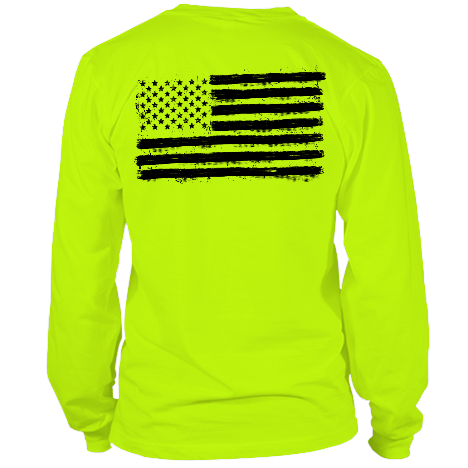 Old Glory - Long Sleeve Safety Yellow Hi-Vis T-Shirt