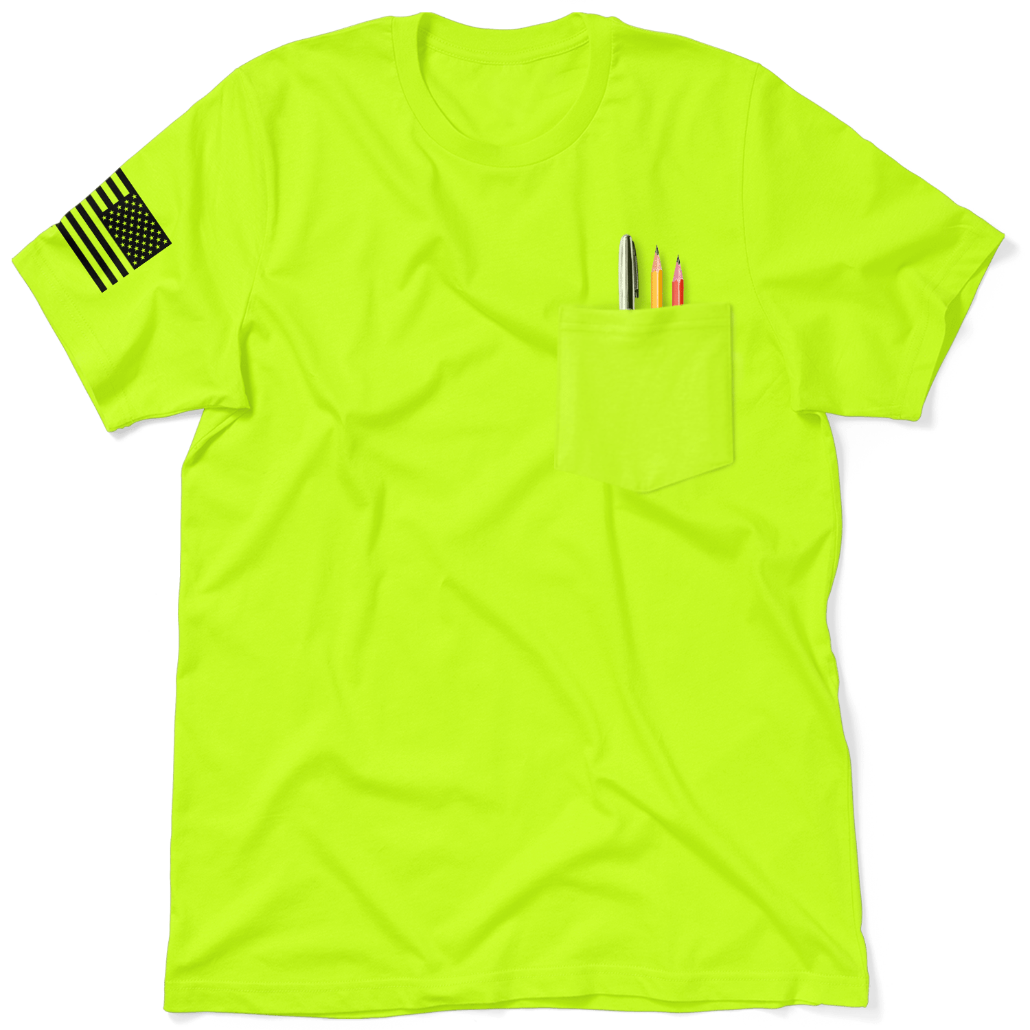 HR Violation - Safety Yellow Pocket T-Shirt