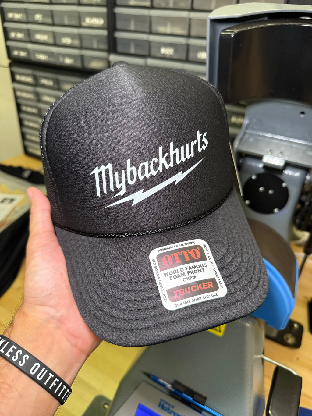 MyBackHurts Trucker Hat Luckless Outfitters