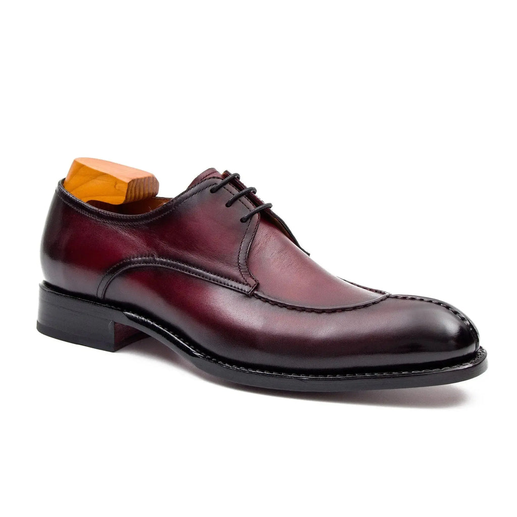 Burgundy leather Derby shoes Divinch