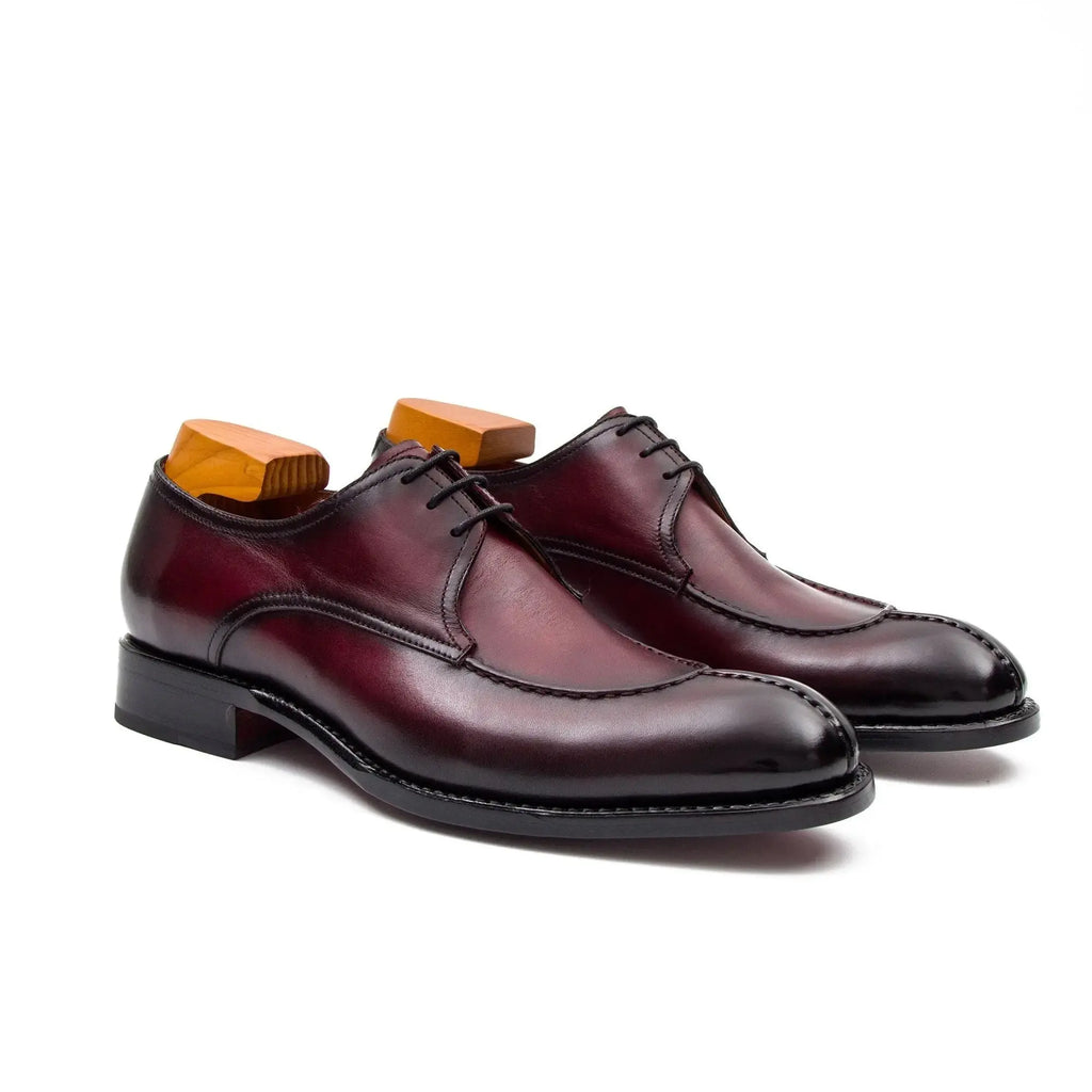 Burgundy leather Derby shoes Divinch