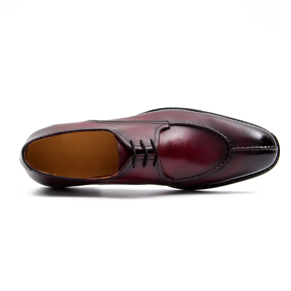 Burgundy leather Derby shoes Divinch