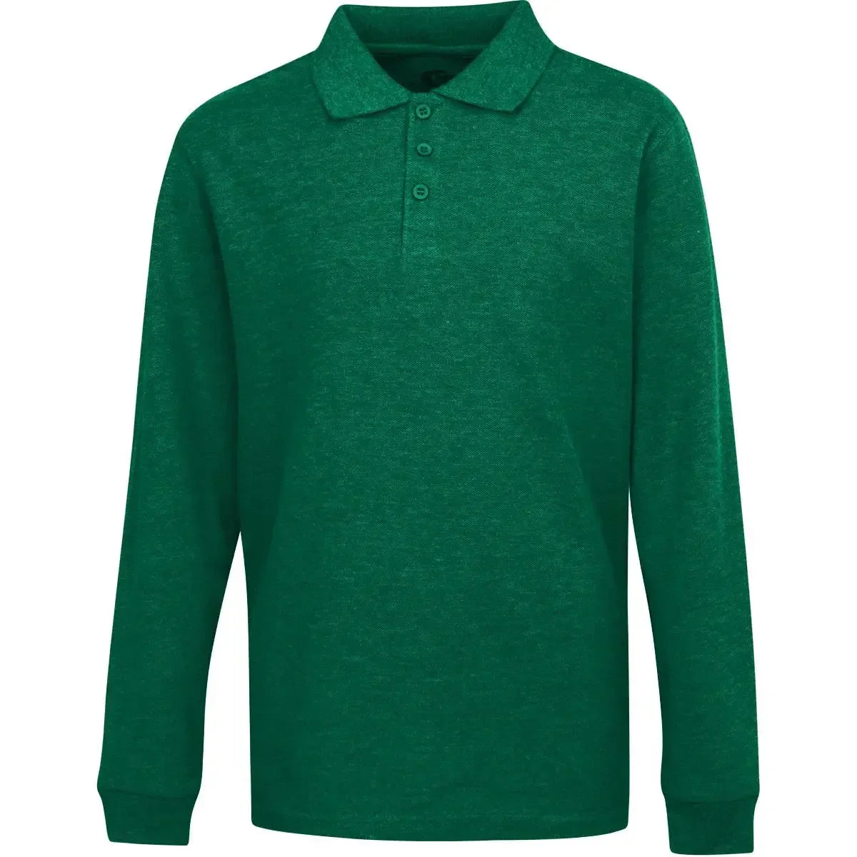 Men's Long Sleeve Pique Polo Shirt - Big Size Wholesale Bulk School Uniforms