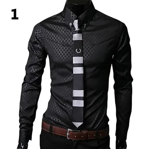 men's luxury Social Business Style Slim Soft Comfort Long Sleeve Gentleman.Clothing