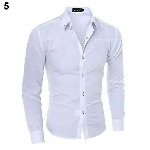 men's luxury Social Business Style Slim Soft Comfort Long Sleeve Gentleman.Clothing