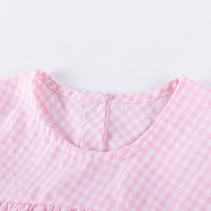 Autumn Arrival Cartoon Animals Christmas Pattern Long Sleeves Crew Neck Dress for Stylish Girls