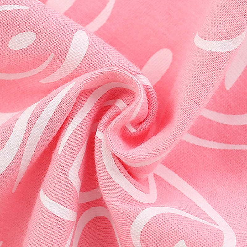 Spring and Autumn Girls Stars Pattern Long Sleeves Top and Pants Clothing Set