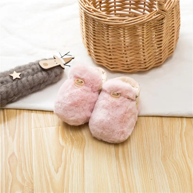 Newborn Baby Solid Color Plush Warm Shoes Outfits In Autumn & Winter MyKids-USA®