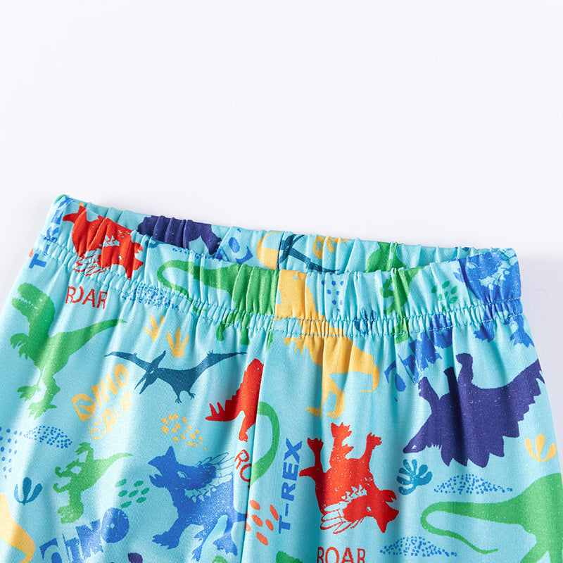 Dino World Kids Pajama Set – Long Sleeve Top and Pants, Fun Dinosaur Print