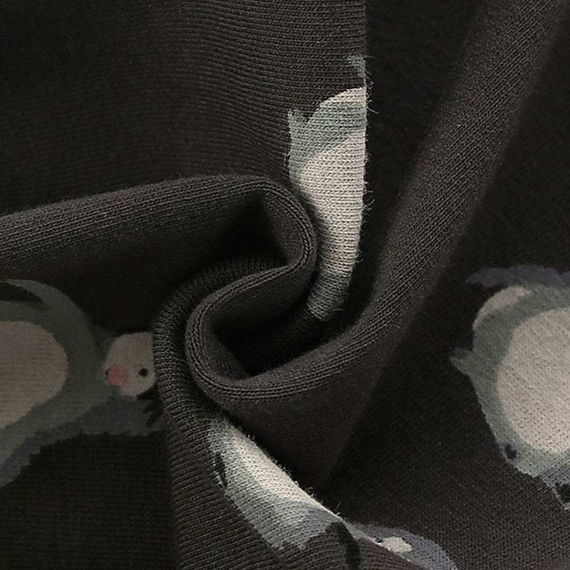 Autumn Arrival Baby Kids Girls Penguins Pattern Casual Pants