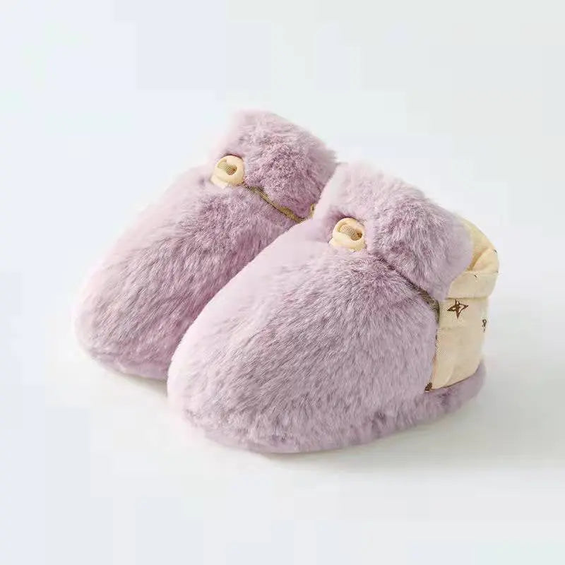 Newborn Baby Solid Color Plush Warm Shoes Outfits In Autumn & Winter MyKids-USA®