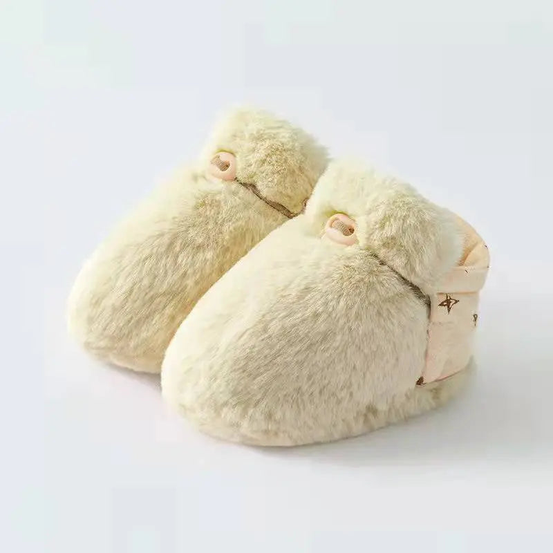 Newborn Baby Solid Color Plush Warm Shoes Outfits In Autumn & Winter MyKids-USA®